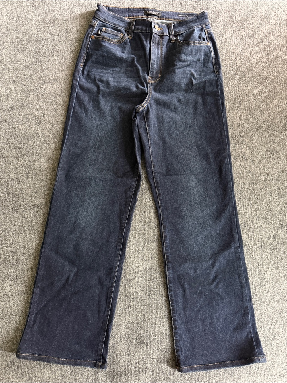 Judy Blue Dark Wash Straight Fit High Rise Jeans